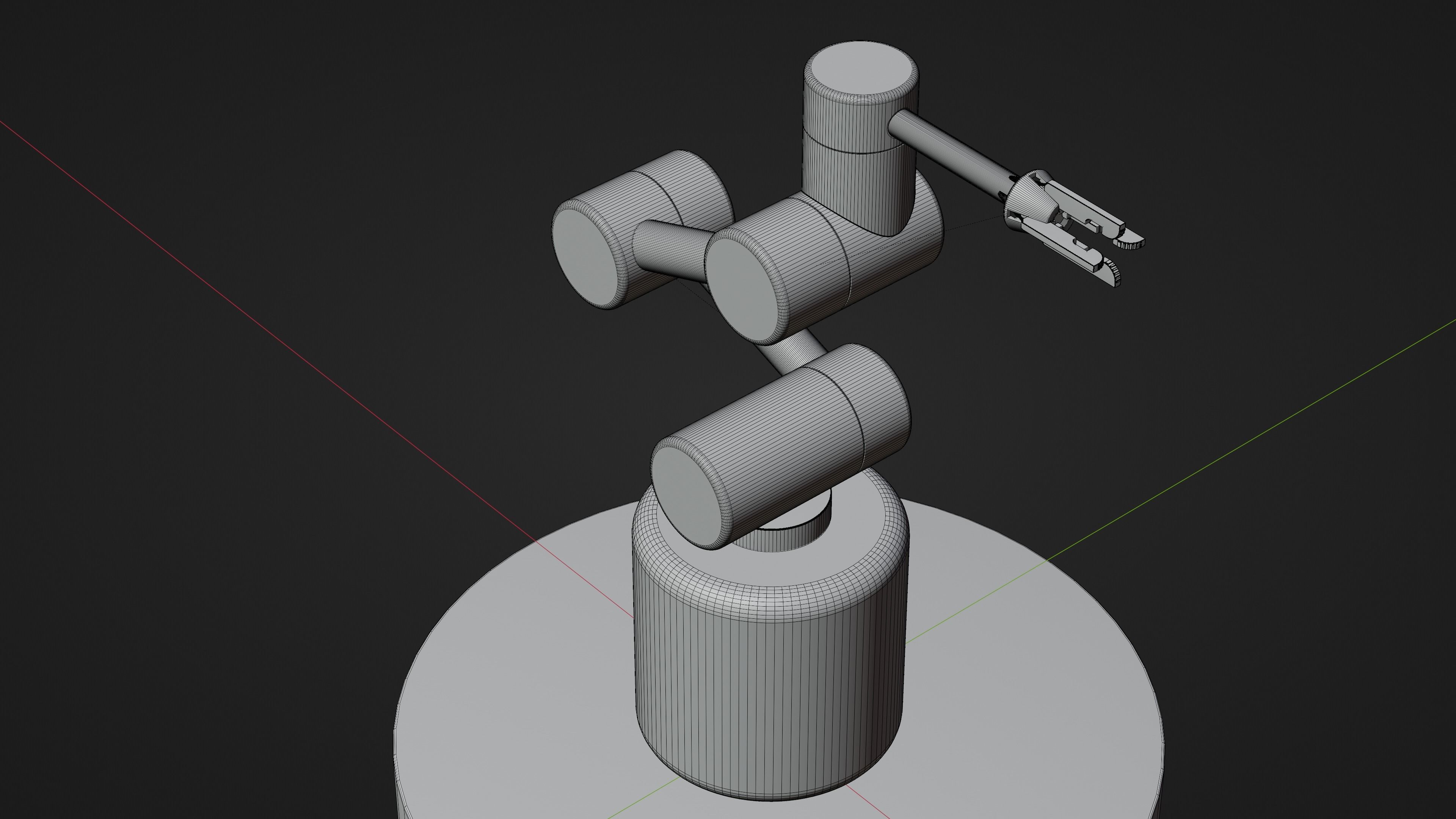 Industrial Robot red 3D model_6