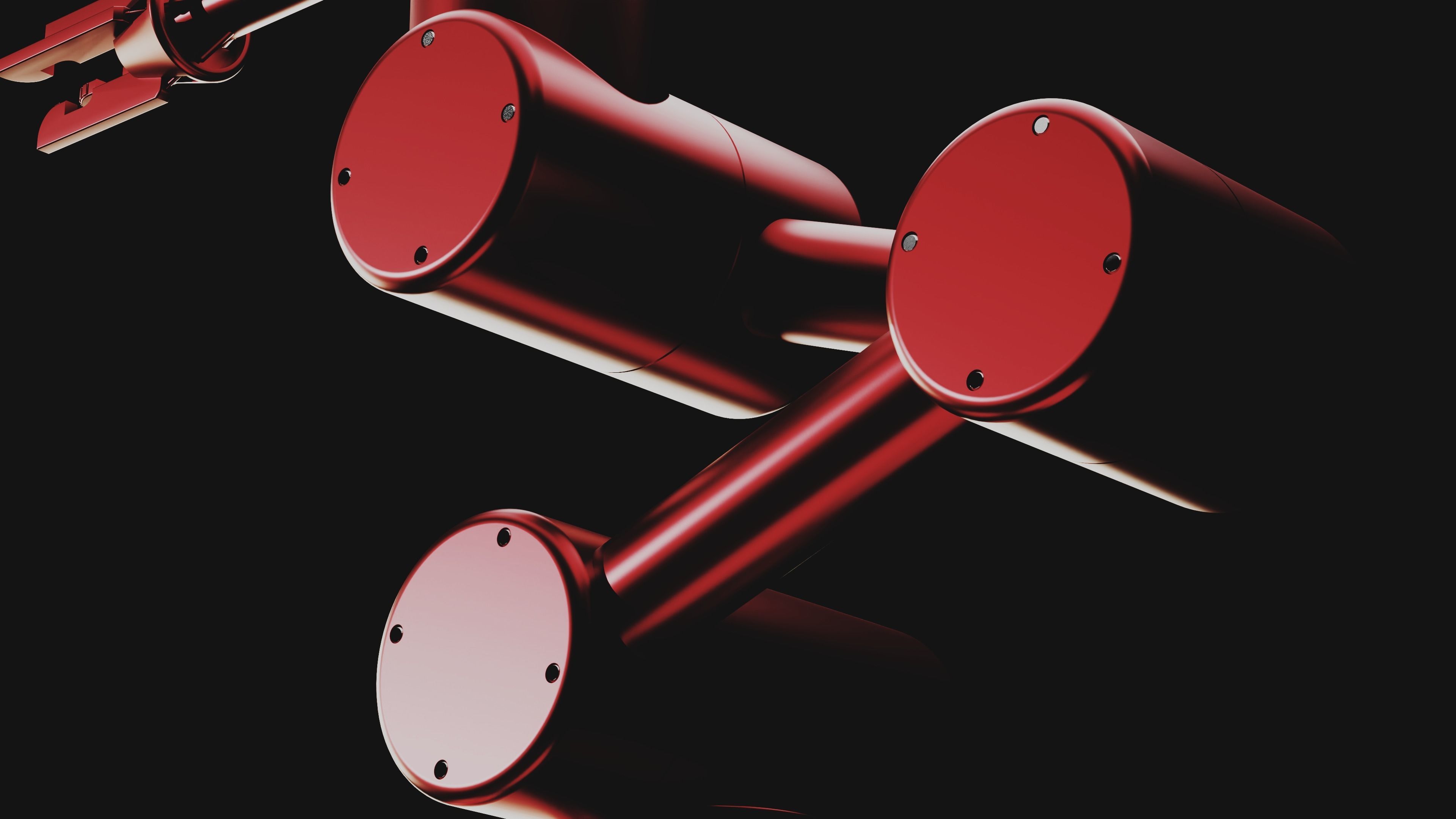 Industrial Robot red 3D model_3