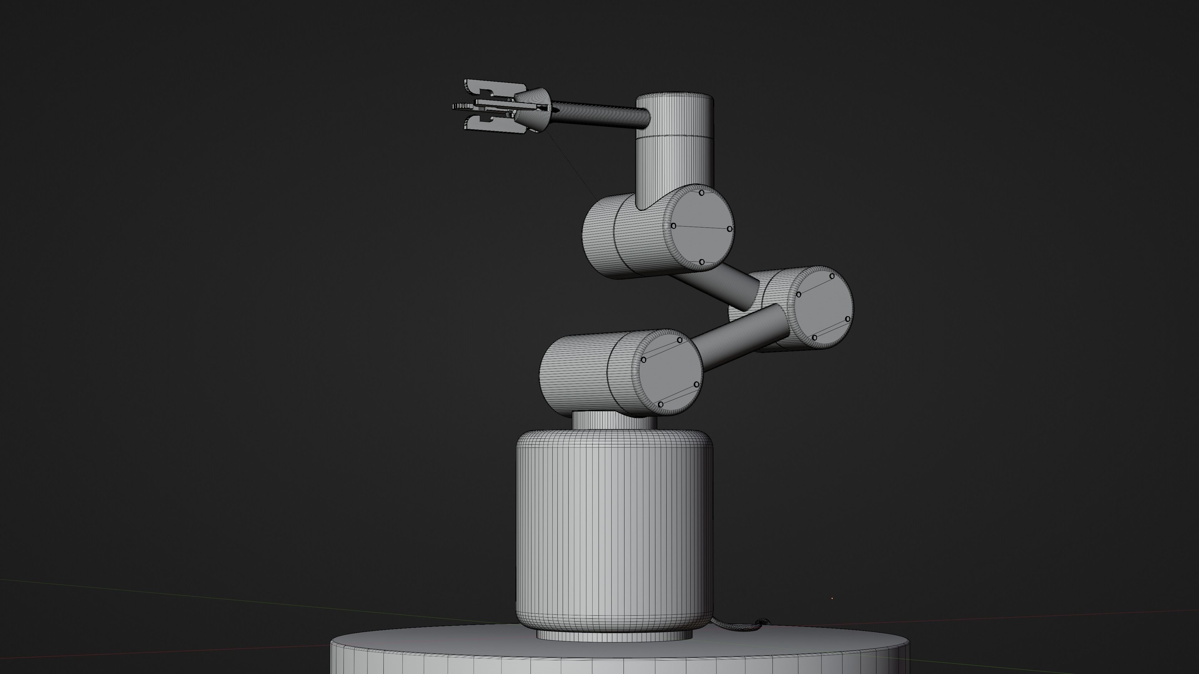 Industrial Robot red 3D model_5