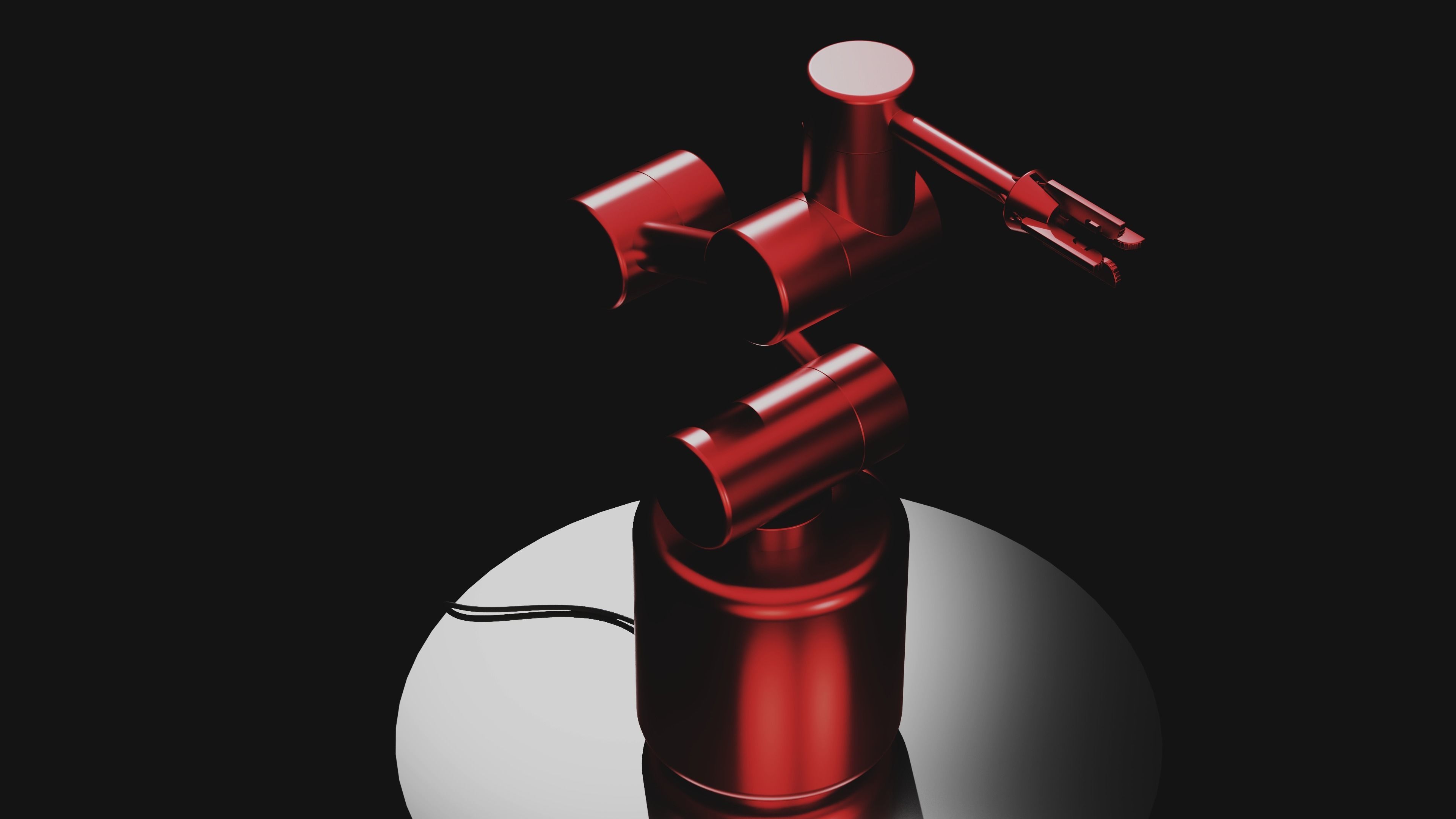 Industrial Robot red 3D model_2