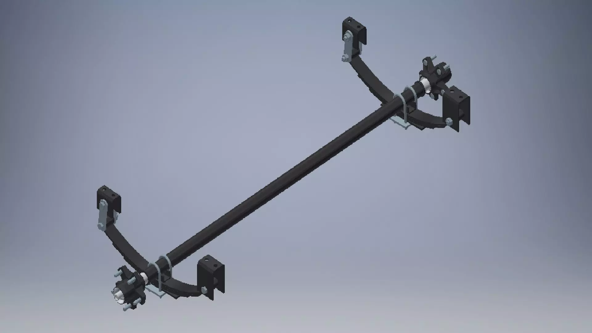 Car Leaf Sprung Axle  3D model_0