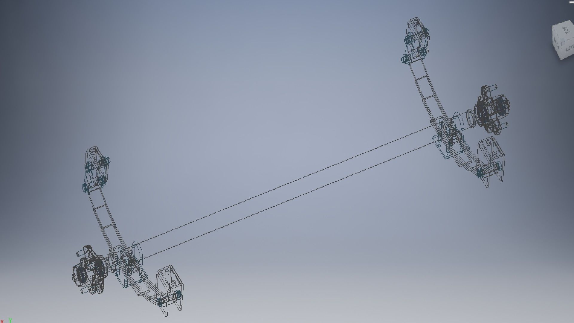 Car Leaf Sprung Axle  3D model_10