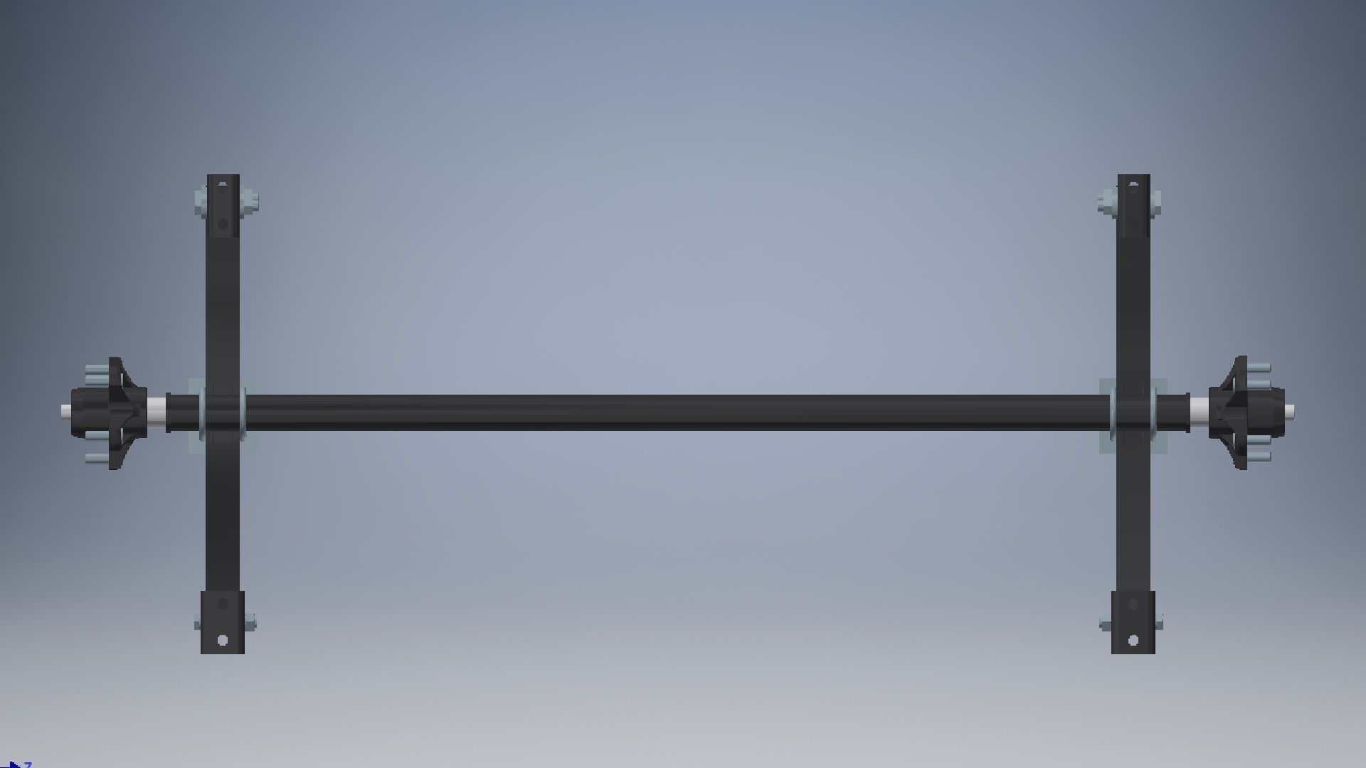 Car Leaf Sprung Axle  3D model_7