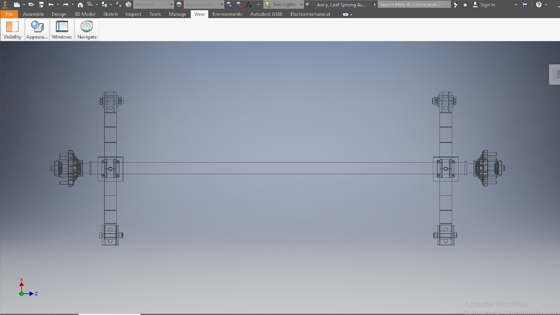 Car Leaf Sprung Axle  3D model_11