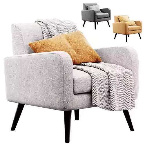 Almeda Upholstered Armchair by Mercury Row 3D model
