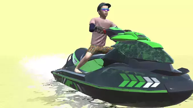 Boat Race Actions 3D model