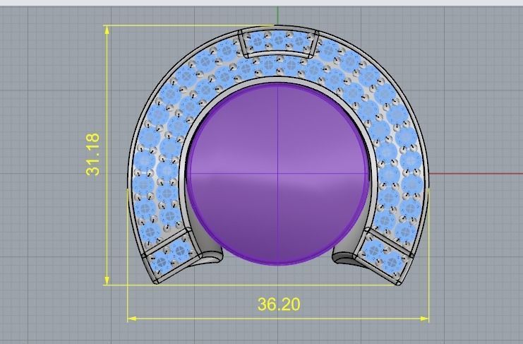 Ring Horseshoe Model 2985 3D print model_8