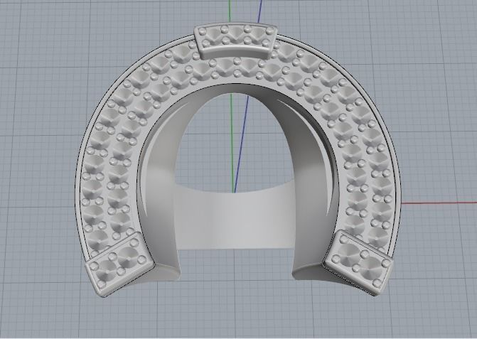 Ring Horseshoe Model 2985 3D print model_2