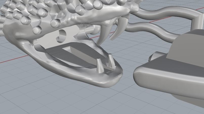 Snake head Lock Model 2983 3D print model_3