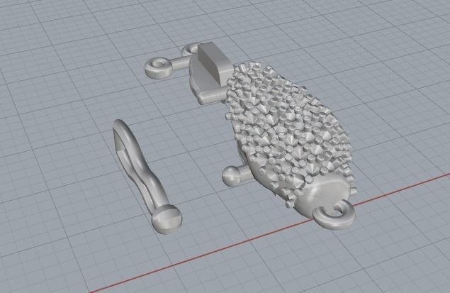 Snake head Lock Model 2983 3D print model_5