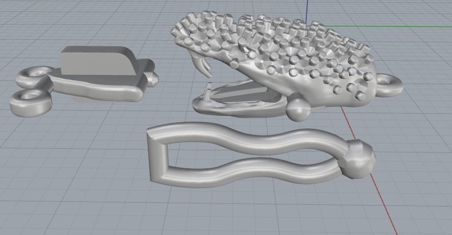 Snake head Lock Model 2983 3D print model_4