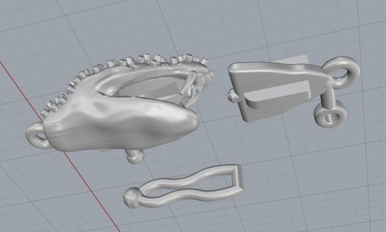 Snake head Lock Model 2983 3D print model_6