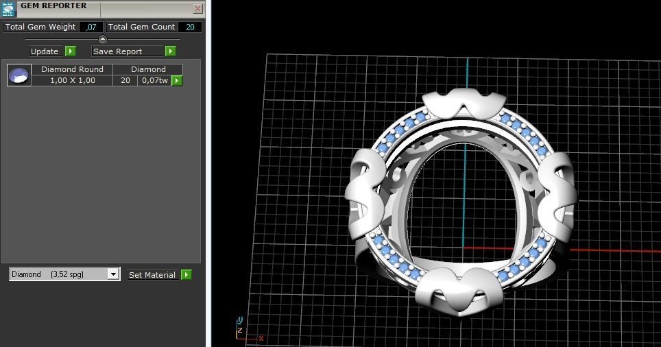 Ring with hearts Model 2981 3D print model_10