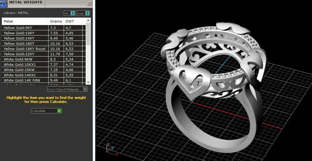 Ring with hearts Model 2981 3D print model_9