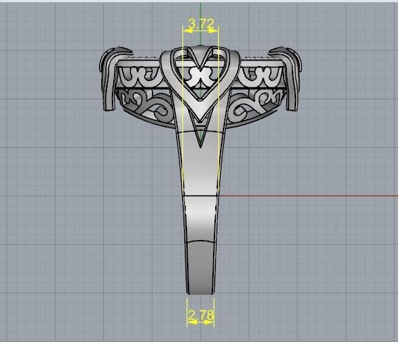 Ring with hearts Model 2981 3D print model_8