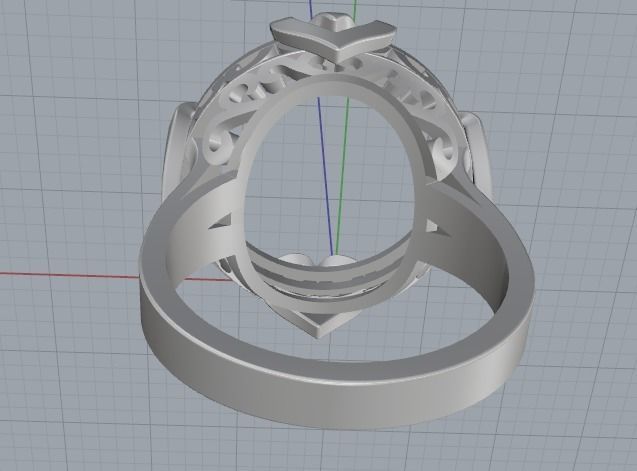 Ring with hearts Model 2981 3D print model_5