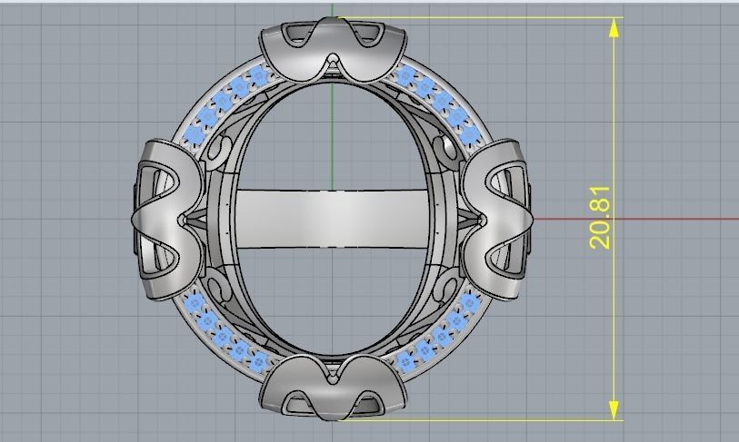 Ring with hearts Model 2981 3D print model_7
