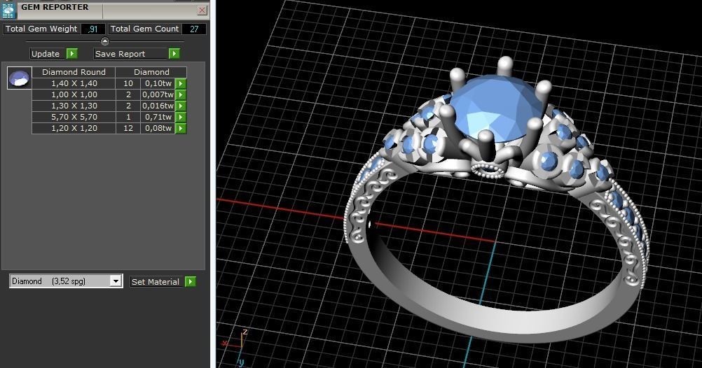 Ring with patterns Model 2980 3D print model_9