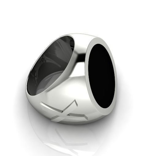 Mens Ring with the letters G X Model 2977 3D print model_1