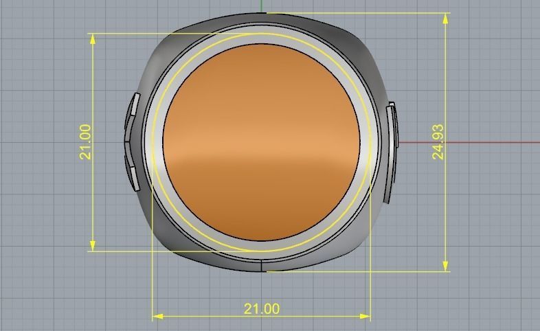 Mens Ring with the letters G X Model 2977 3D print model_3