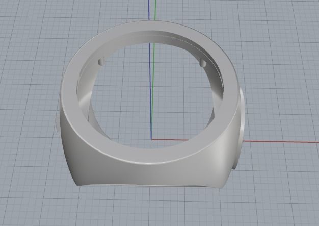 Mens Ring with the letters G X Model 2977 3D print model_5