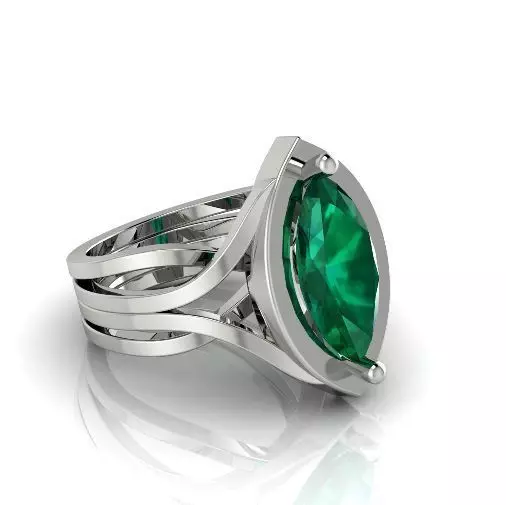 Marquise Ring Model 2974 3D print model_0