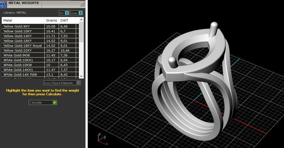 Marquise Ring Model 2974 3D print model_9