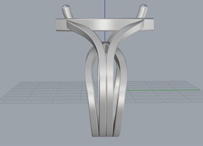 Marquise Ring Model 2974 3D print model_3