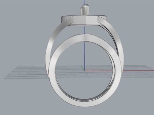 Marquise Ring Model 2974 3D print model_4