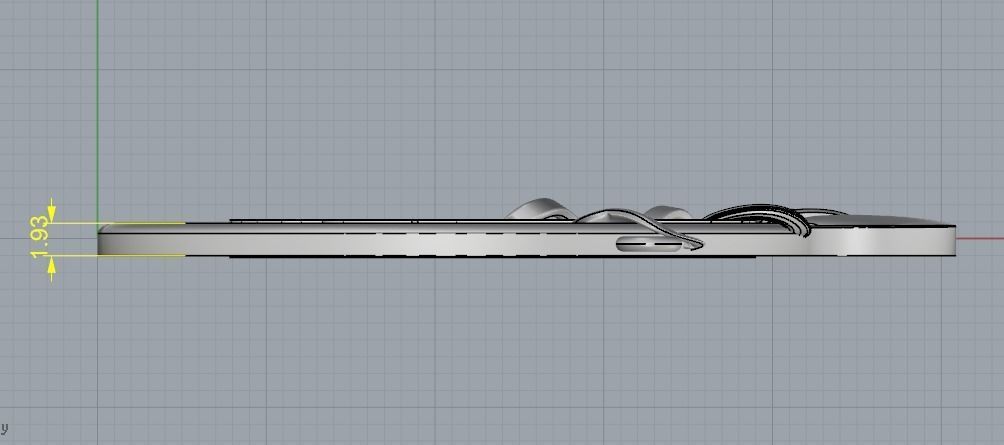 Pendant letter M with a bow Model 2973 3D print model_7