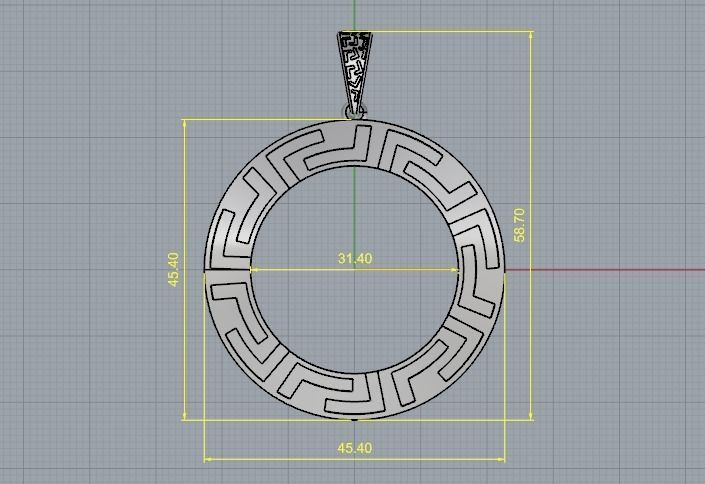 Pendant with patterns Model 2965 3D print model_6