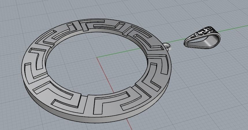 Pendant with patterns Model 2965 3D print model_2