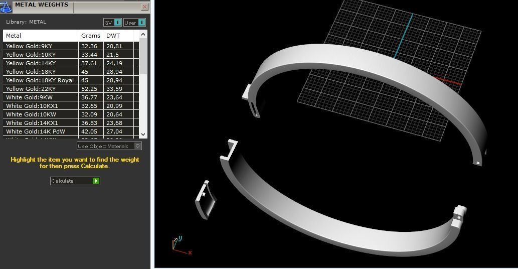 Bracelet without stones Model 2963 3D print model_8