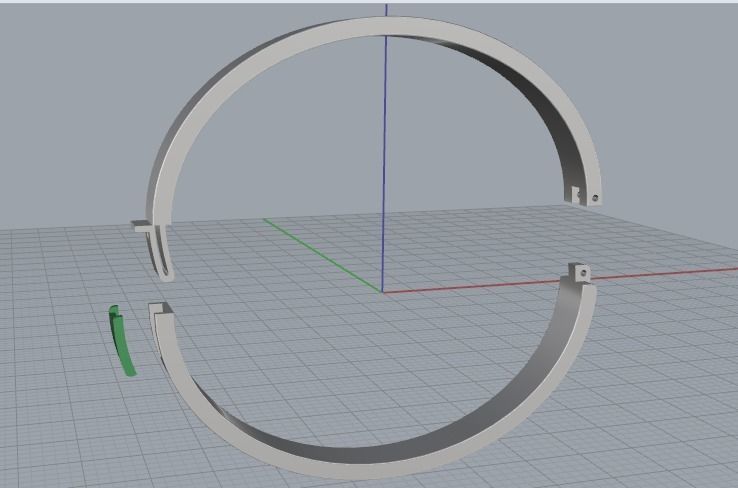 Bracelet without stones Model 2963 3D print model_3