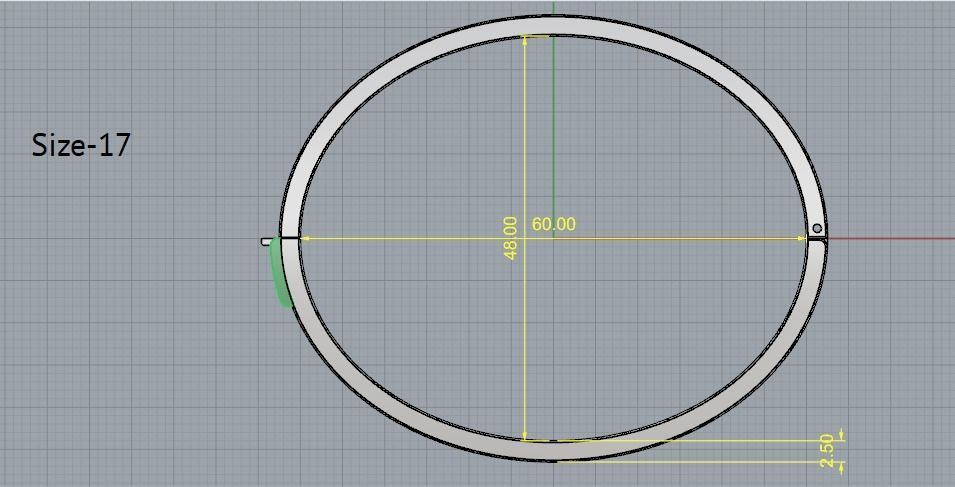 Bracelet without stones Model 2963 3D print model_6