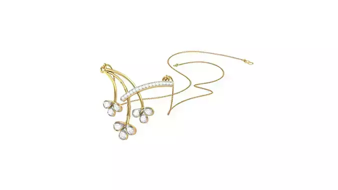 Women Necklace Pendants 3dm STL OBJ FBX Renders Details 3D print model
