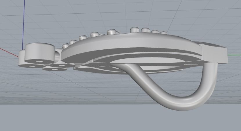 Pendant symbol of Khanda Model 2958 3D print model_5