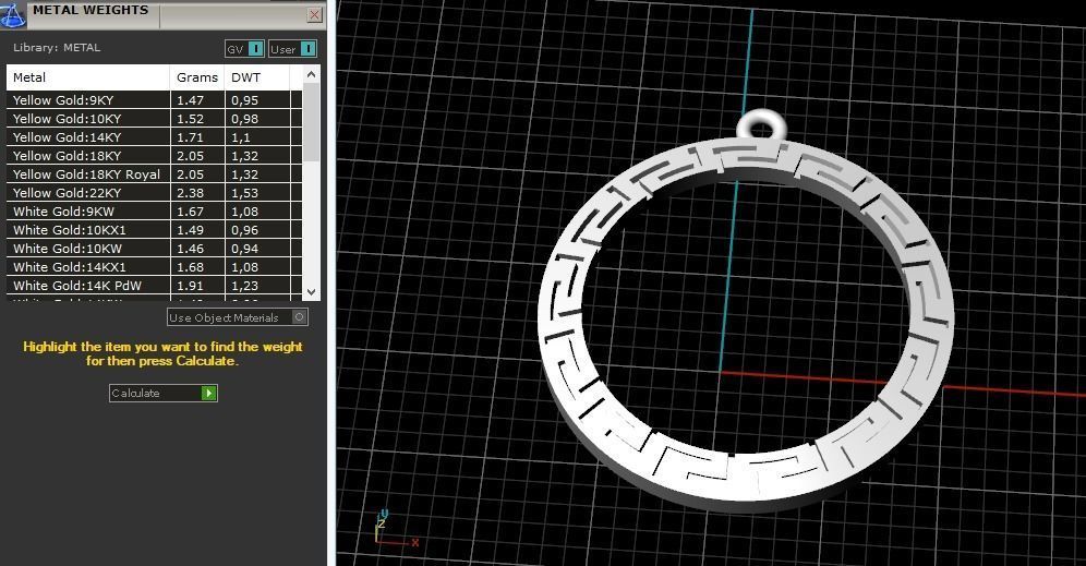 Pendant Model 2957 3D print model_8