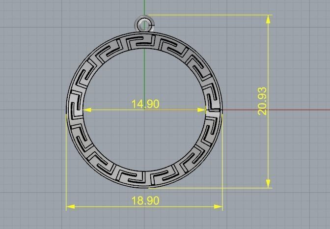 Pendant Model 2957 3D print model_6