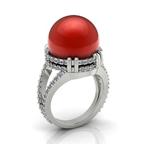 Pearl ring Model 2956 3D print model_1