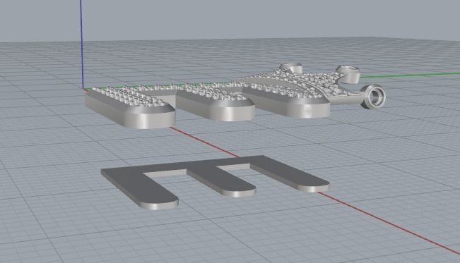 Letter E with crown Model 2955 3D print model_3