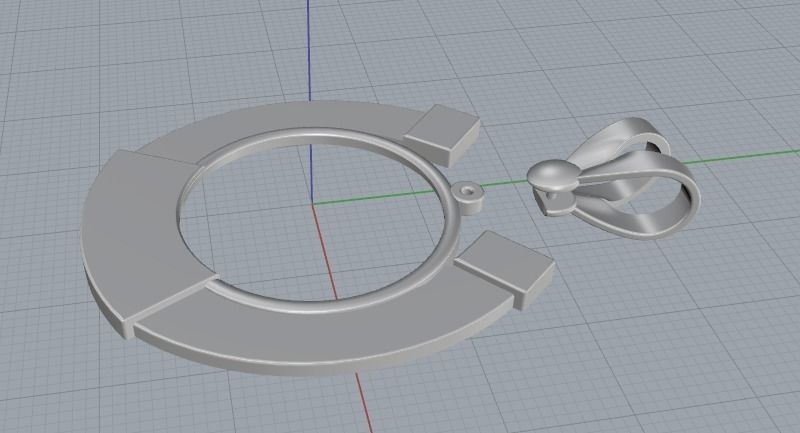Horseshoe pendant Model 2954 3D print model_4
