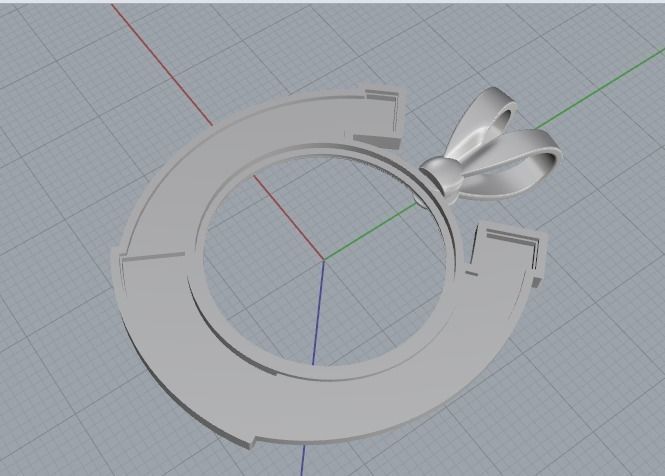 Horseshoe pendant Model 2954 3D print model_3