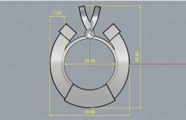 Horseshoe pendant Model 2954 3D print model_6