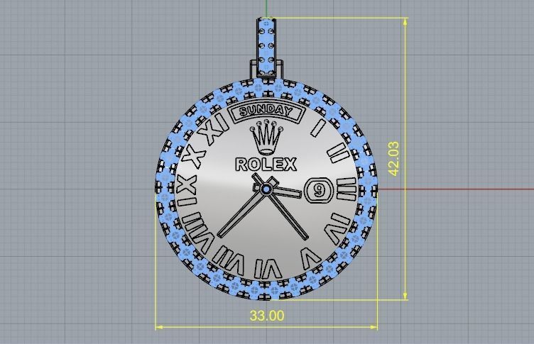 Pendant watch Model 2950 3D print model_6
