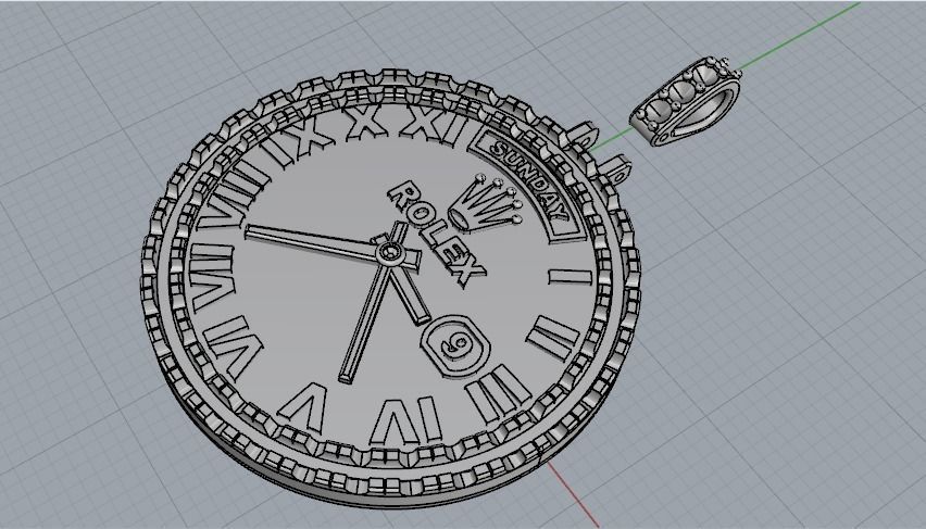 Pendant watch Model 2950 3D print model_2