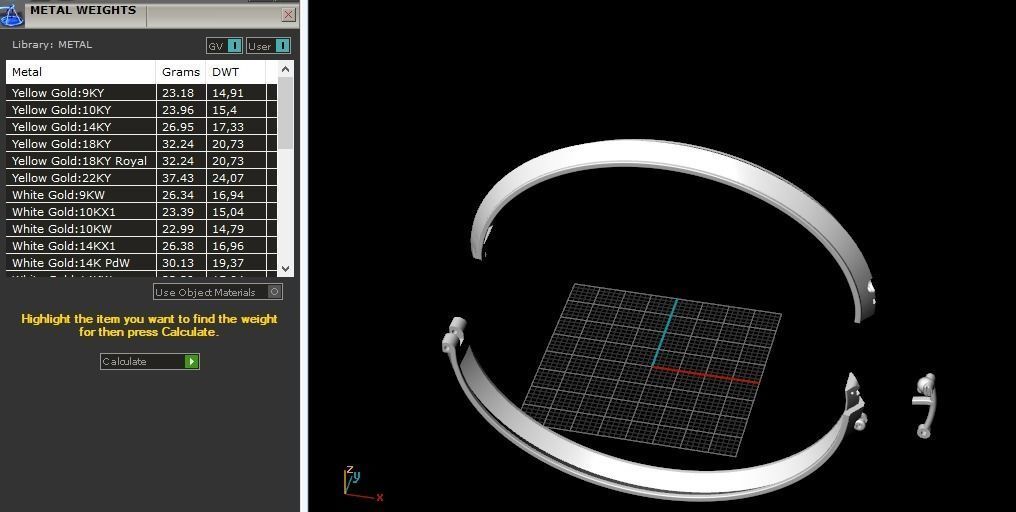 Bracelet without stones Model 2949 3D print model_8