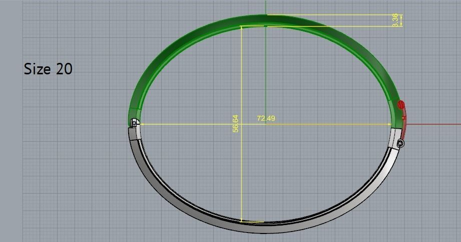 Bracelet without stones Model 2949 3D print model_6