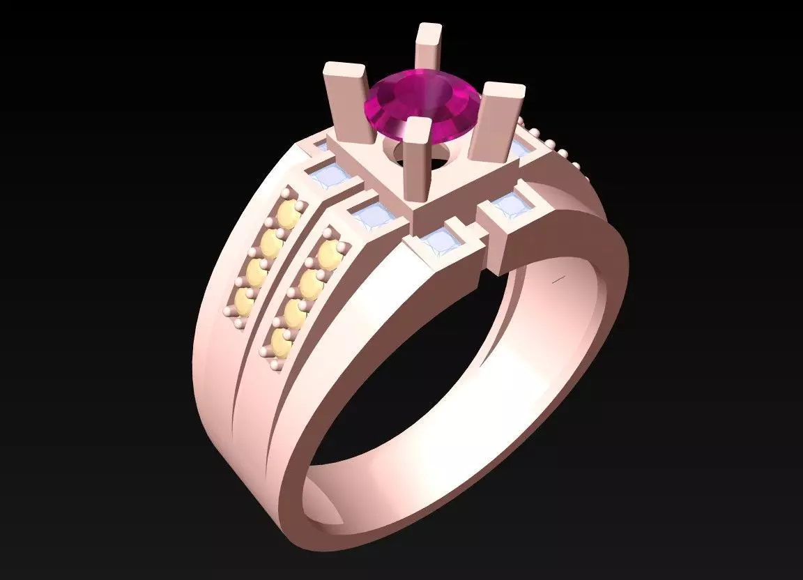 Diamond Rings - N4233 3D print model_0