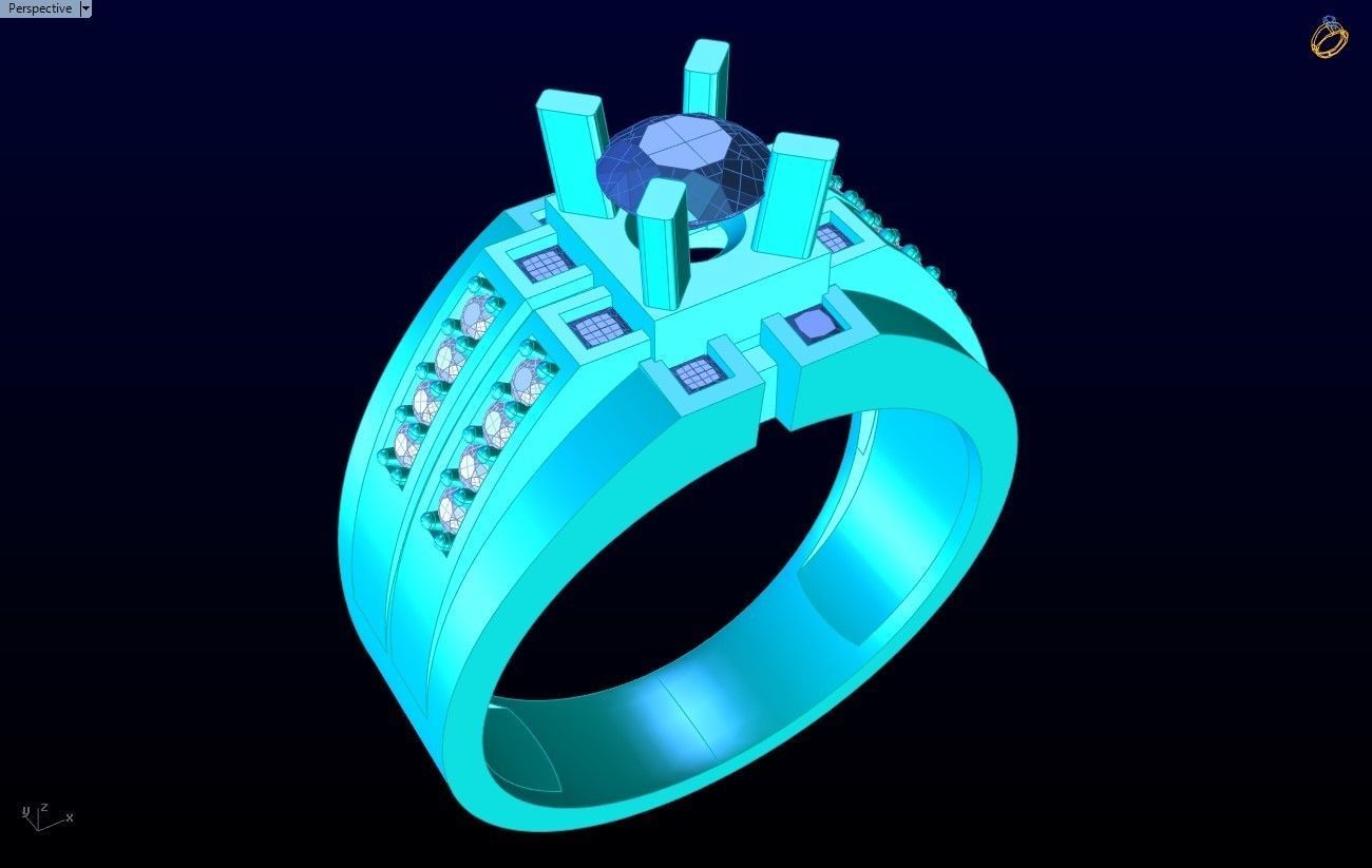 Diamond Rings - N4233 3D print model_9